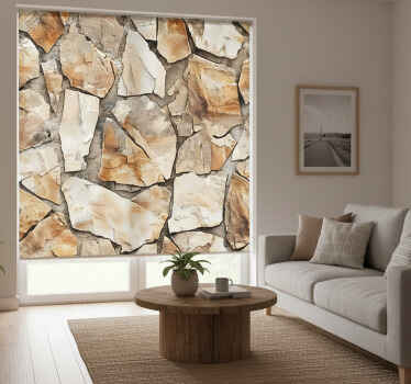 Blind beige rustic design - TenStickers