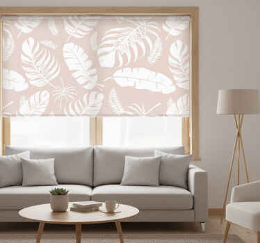 Blind beige banana leaves design - TenStickers