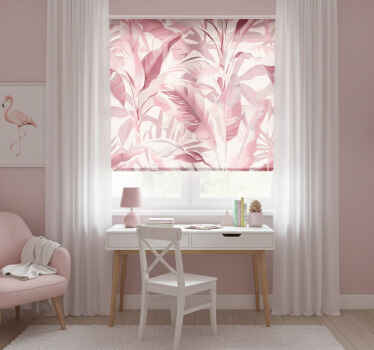 Cortina roller rosa selva tropical - TenVinilo