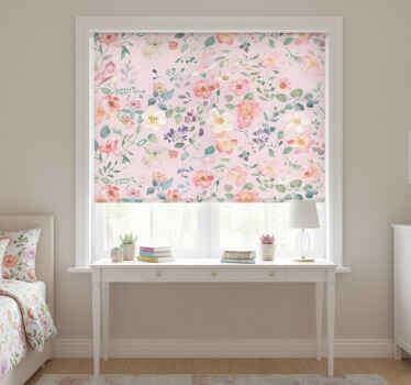 Cortina roller rosa explosión primaveral - TenVinilo
