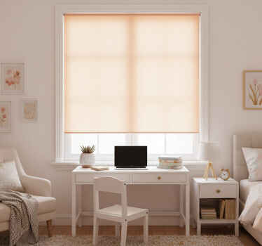 Cortina roller rosa pelusa de melocotón - TenVinilo