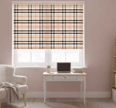 Pink blind in burberry tartan pattern - TenStickers