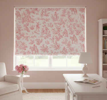 Tenda a rullo rosa design vintage campagnolo - TenStickers