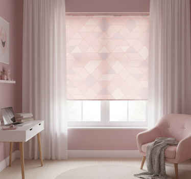 Tenda a rullo rosa figure astratte moderne - TenStickers