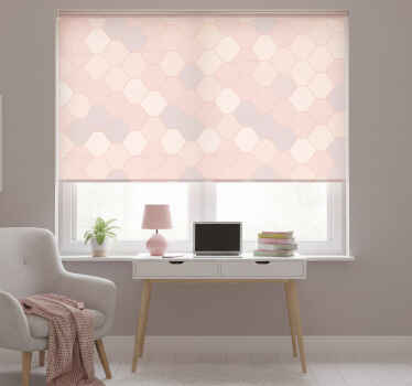 Pink blind modern abstract pink shapes - TenStickers