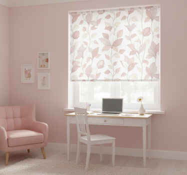 Cortina roller rosa floral rosa - TenVinilo