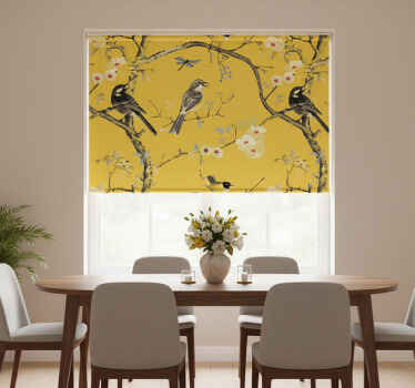 Rolgordijn geel spring design - TenStickers