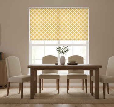 Rolgordijn geel met arabesken patroon - TenStickers