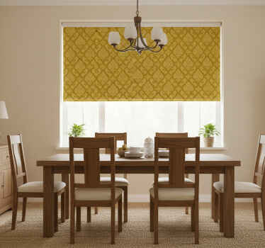 Yellow blind with detailed floral design - TenStickers