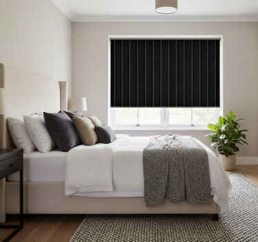 Elegantna rolo zavesa rustikalni črni panel - TenStickers