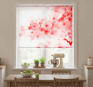 Red bush kitchen roller blind - TenStickers