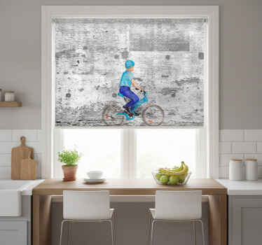 Estore de rolo para cozinha graffiti de crianças na bike - TenStickers