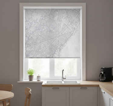 Estore de rolo para cozinha mapa da cidade de barcelona - TenStickers