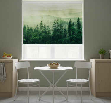 Estore de rolo para cozinha copas de árvores verdes - TenStickers