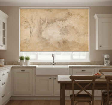 Estore de rolo para cozinha paisagem vintage de floresta - TenStickers