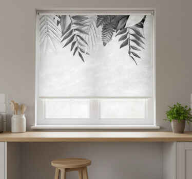 Estore de rolo para cozinha penas cinzas penduradas - TenStickers