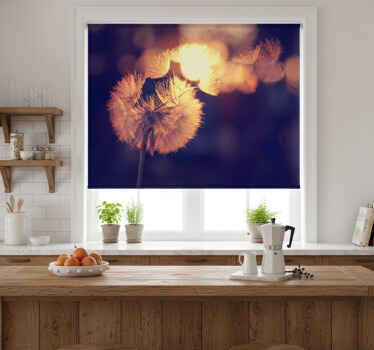 Cortina roller cocina diseño de diente de león - TenVinilo