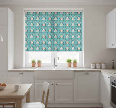 Estore de rolo para cozinha rosas multicoloridas - TenStickers