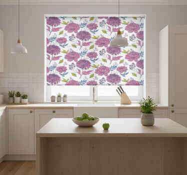 Keuken rolgordijn groot meerkleurig bloemenpatroon - TenStickers