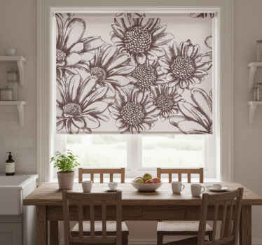 Estore de rolo para cozinha girassóis antigos - TenStickers
