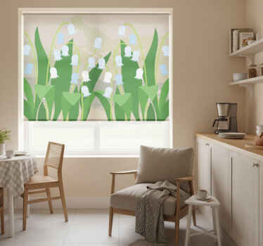 Keuken rolgordijn mooi sneeuwklokjeslandschap lente - TenStickers