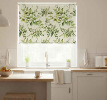 Estore de rolo para cozinha folhas tropicais exuberantes - TenStickers