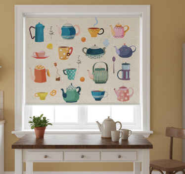 Rolo zavesa za kuhinjo vintage čaj - TenStickers