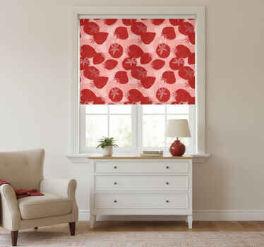 Rolo zavesa za kuhinjo abstraktne rdeče jagode - TenStickers