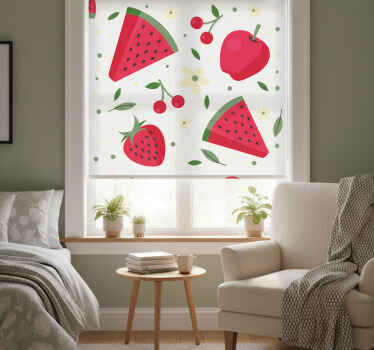 Rolo zavesa za kuhinjo vzorec različnih sadežev - TenStickers