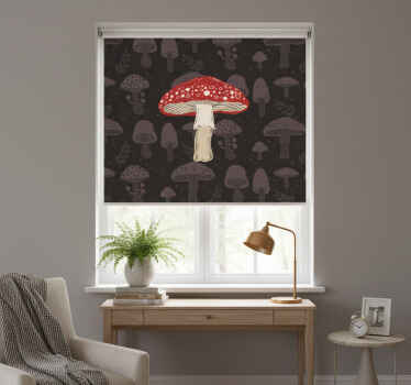 Rolo zavesa za kuhinjo z ročno narisanim gobami - TenStickers