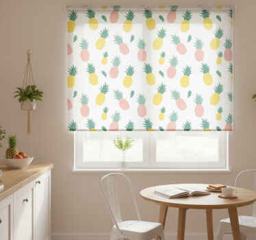 Estore de rolo para cozinha estampa abacaxi - TenStickers