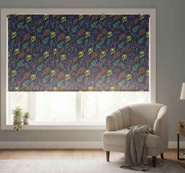 Rolo zavesa za kuhinjo z barvitim vzorcem gobic - TenStickers