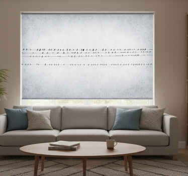 White roller blind birdsong on a wire - TenStickers