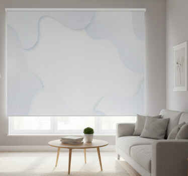 White roller blind with white abstract design - TenStickers