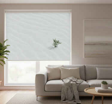 White roller blind in white desert sand - TenStickers