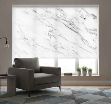 White roller blind marble effect industrial style - TenStickers