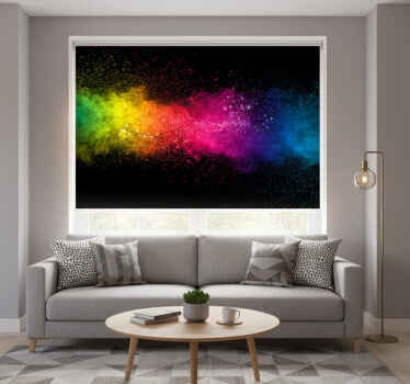 Tenda a rullo soggiorno esplosione di colori - TenStickers