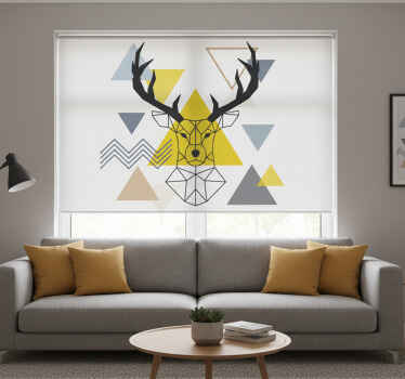 Rollo wohnzimmer geometrischer hirsch - TenStickers
