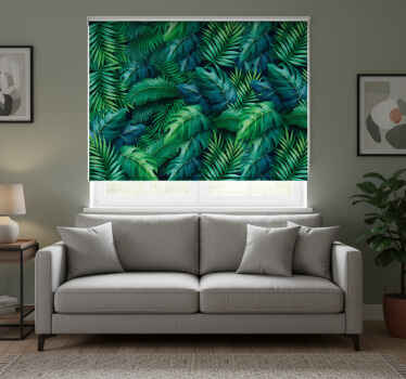 Rollo wohnzimmer elegante tropische blätter - TenStickers