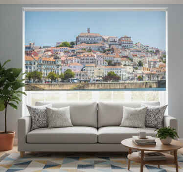 Cortina roller living comedor coimbra - TenVinilo