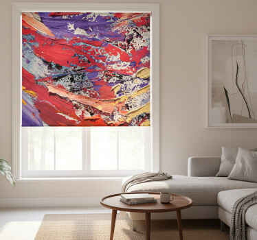 Cortina roller living comedor pintura de colores splash - TenVinilo