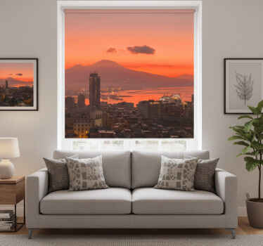Rolgordijn woonkamer zonsondergang naples - TenStickers