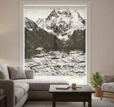 Rolgordijn woonkamer zwitserse bergen - TenStickers