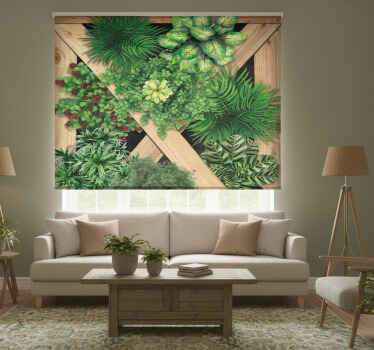 Rolgordijn woonkamer landelijke tuinstijl - TenStickers