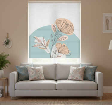 Rolgordijn woonkamer bloesemverf - TenStickers