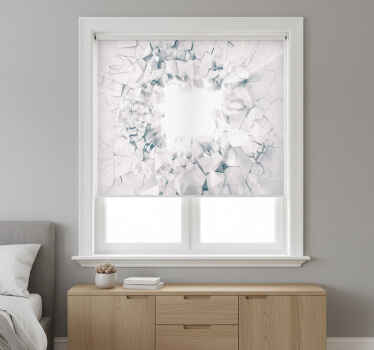 White window blind with dynamic geometric patterns - TenStickers