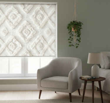 White window blind with diamond pattern design - TenStickers