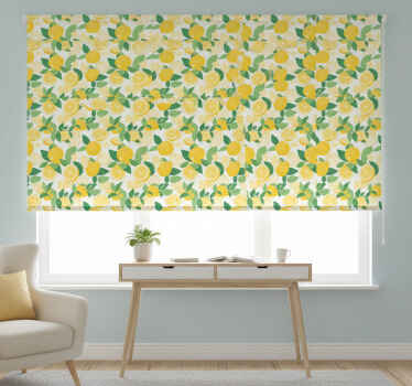 Yellow blind with lemon slice design - TenStickers