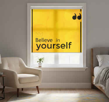 Yellow blind believe in yourself vinyl rug - TenStickers