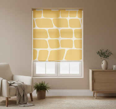 Yellow blind with abstract design - TenStickers